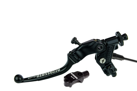 Comando Frizione A Cavo Accossato Con Leva Snodata Colorata (Pomello+Leva) Con Micro E Supporto Specchietto Inclusi