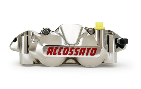 Pinza Freno Radiale Accossato Ricavata CNC Monoblocco Interasse 108 mm Con Pistoni in Titanio