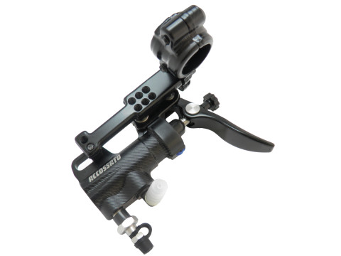 Bomba de freno de pulgar Accossato - Diámetro del pistón 13,5 mm - Con Maneta corta y soporte incluidos