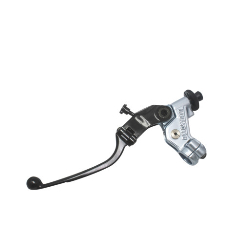 Mando de embrague de cable Accossato con Maneta abatible de colores (tuerca+maneta) con abrazadera en color titanio