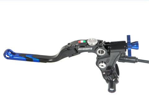 Comando Frizione A Cavo Accossato Con Leva Revolution Colorata (Pomello+Inserto+Regolatore), Con Micro E Supporto Specchietto Inclusi