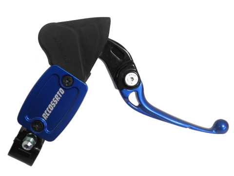 Accossato Radial Brake Master cylinder with integrated reservoir and folding lever, Piston 10.5 mm, for Offroad motorcycles, Scooters and Pitbikes