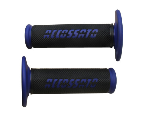 Empuñaduras Accossato Off road negras con logotipo en colores