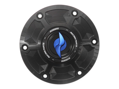 Tapa de combustible para motos Ducati con cierre rápido mecanizado en aluminio billet marca Accossato código FC107