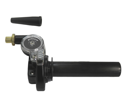 Mando de gas monocable Para motos de calle y superbikes con puños GR001 negros